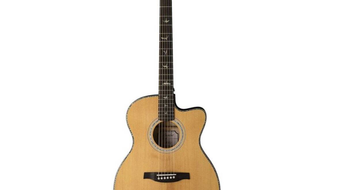 PRS SE Angelus A50E BG Acoustic-Electric Guitar, Natural Top with Black Gold Burst Back, PRS Hardshell Case Included