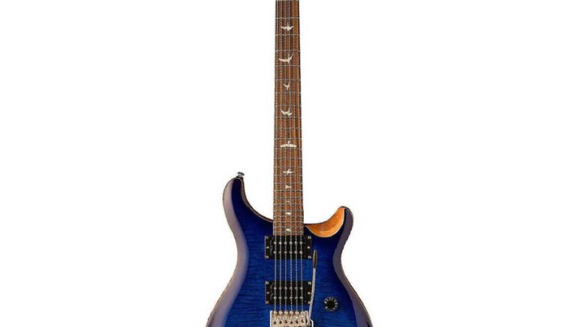 PRS SE Custom 24 Guitar Faded Blue Burst Finish, PRS SE Gig Bag Included