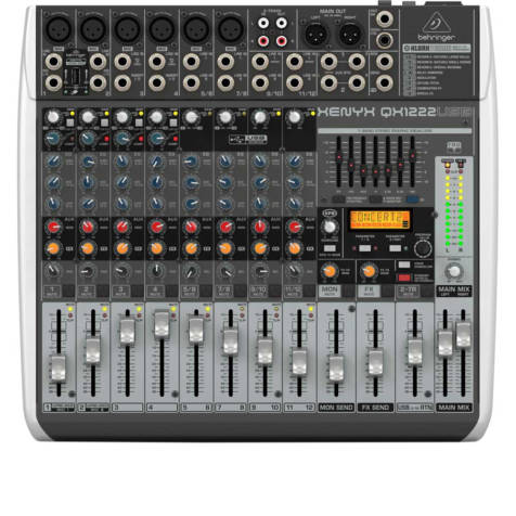 Behringer Xenyx QX1222USB Mixer with USB and Effects