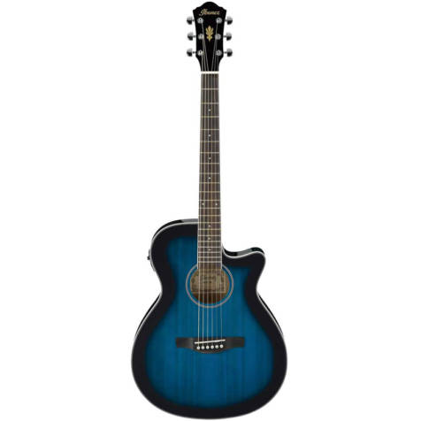 Ibanez AEG8E-TBS Electro-Acoustic Guitar (Transparent Blue)