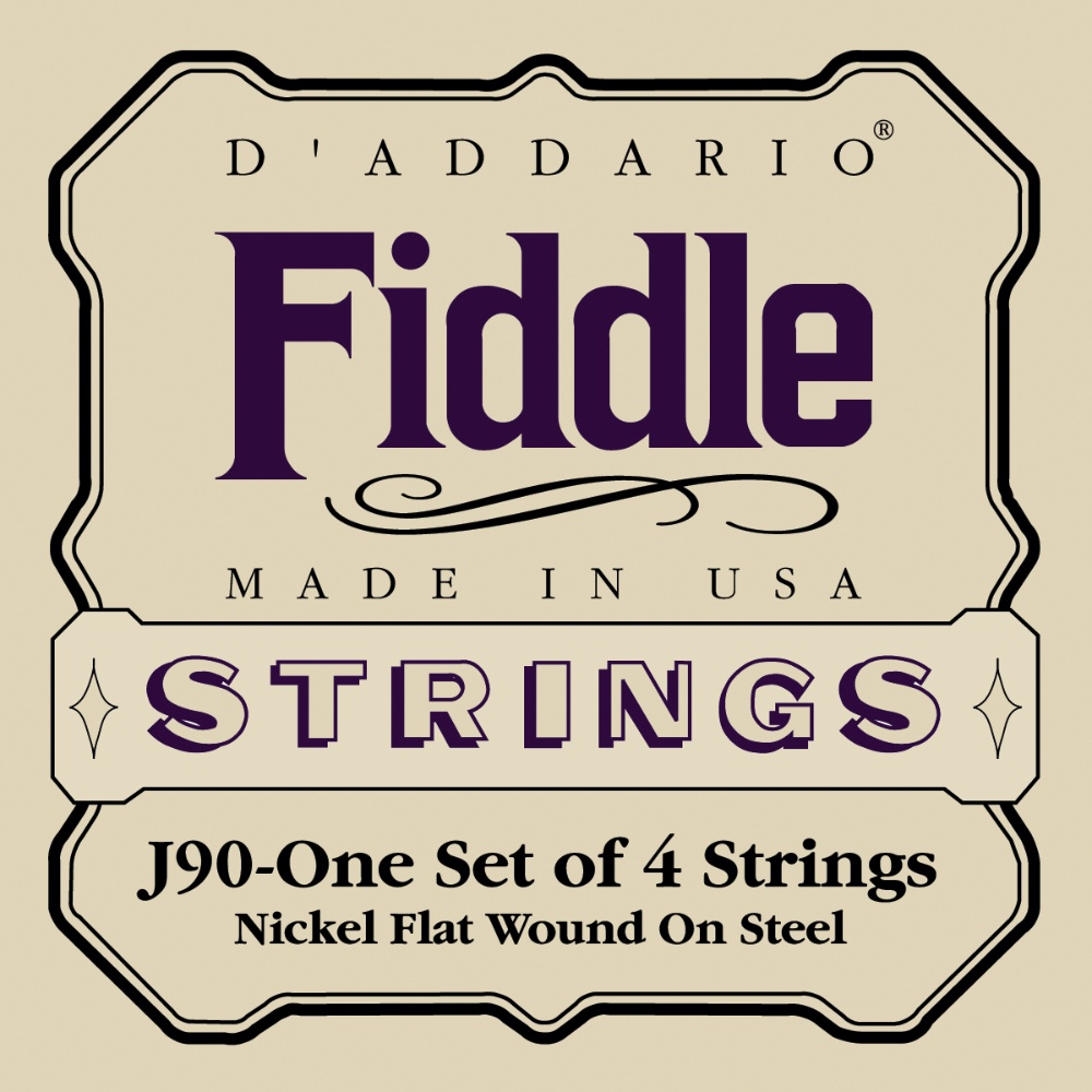 D'Addario Fiddle String Set, 4/4 Scale, Medium Tension J90 Talentz