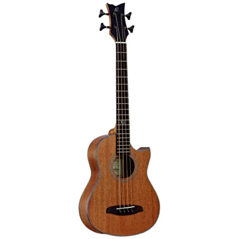 Ortega D-Walker-MM Deep Traveler Series Cutaway Short Scale Acoustic Bass Guitar