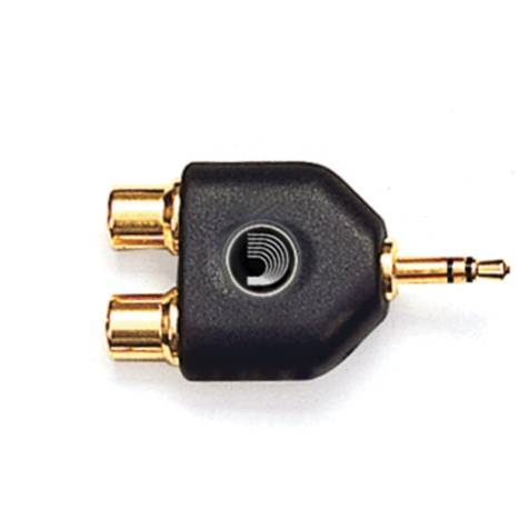 D'Addario PW-P047C 1/8" Male Stereo to Dual RCA Female Adapter