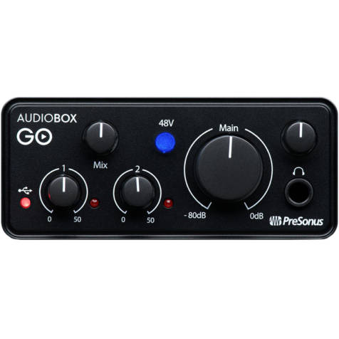 PreSonus AudioBox Go 2x2 USB-C Audio Interface for Music & Audio Productions