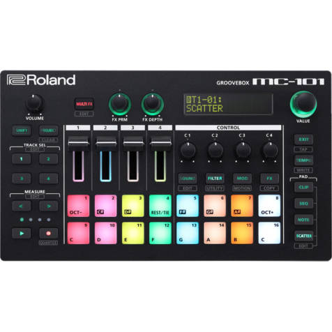 Roland MC-101 4-Track Groovebox Compact Music Production Workstation