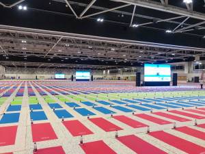 LED screens for International Yoga Day