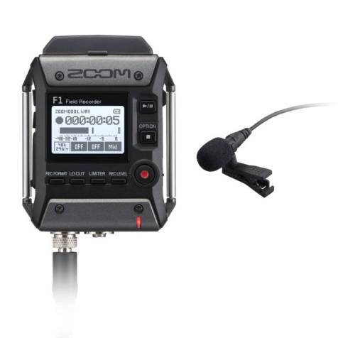 Zoom F1 Field Recorder and Lavalier Mic F1-LP