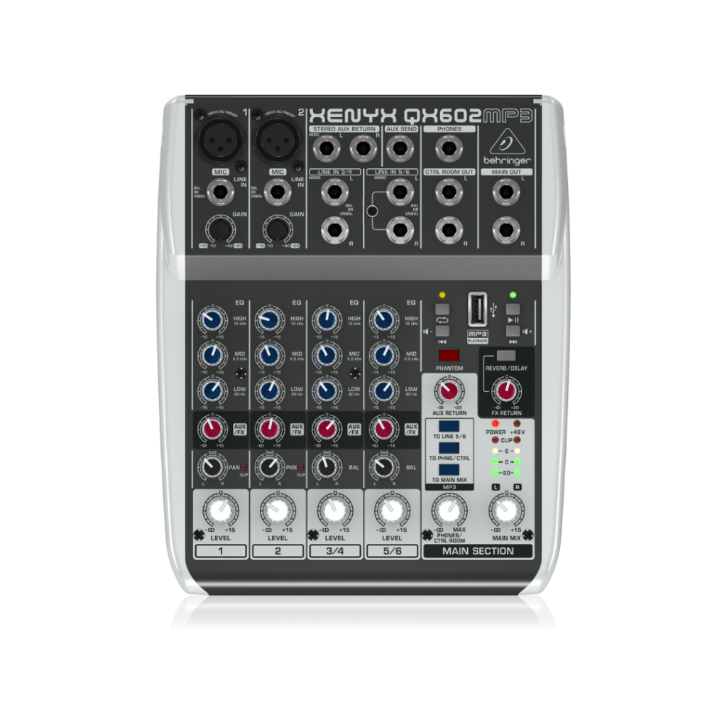 Behringer Xenyx QX602MP3 Mixer with USB MP3 Playback Talentz